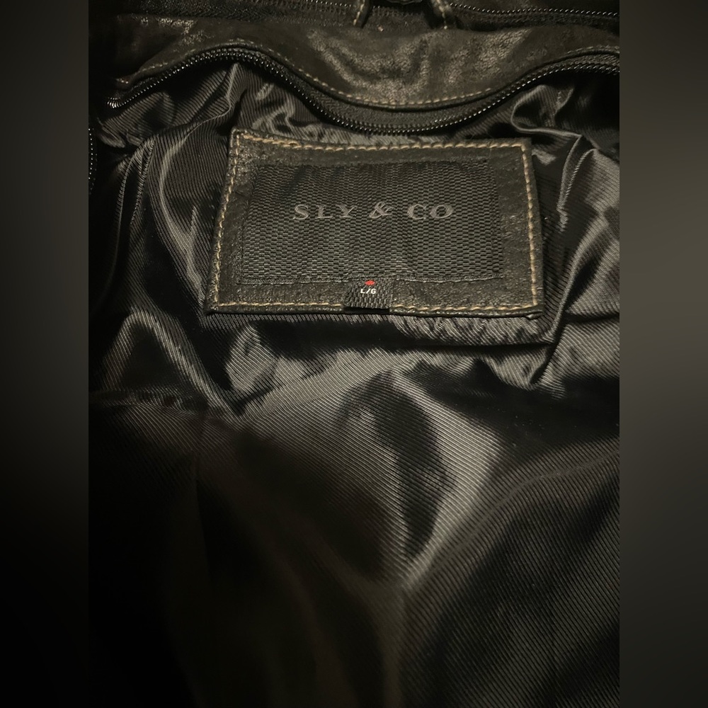 Men’s Sly & Co 100% Genuine Leather Jacket - Picture 4 of 6